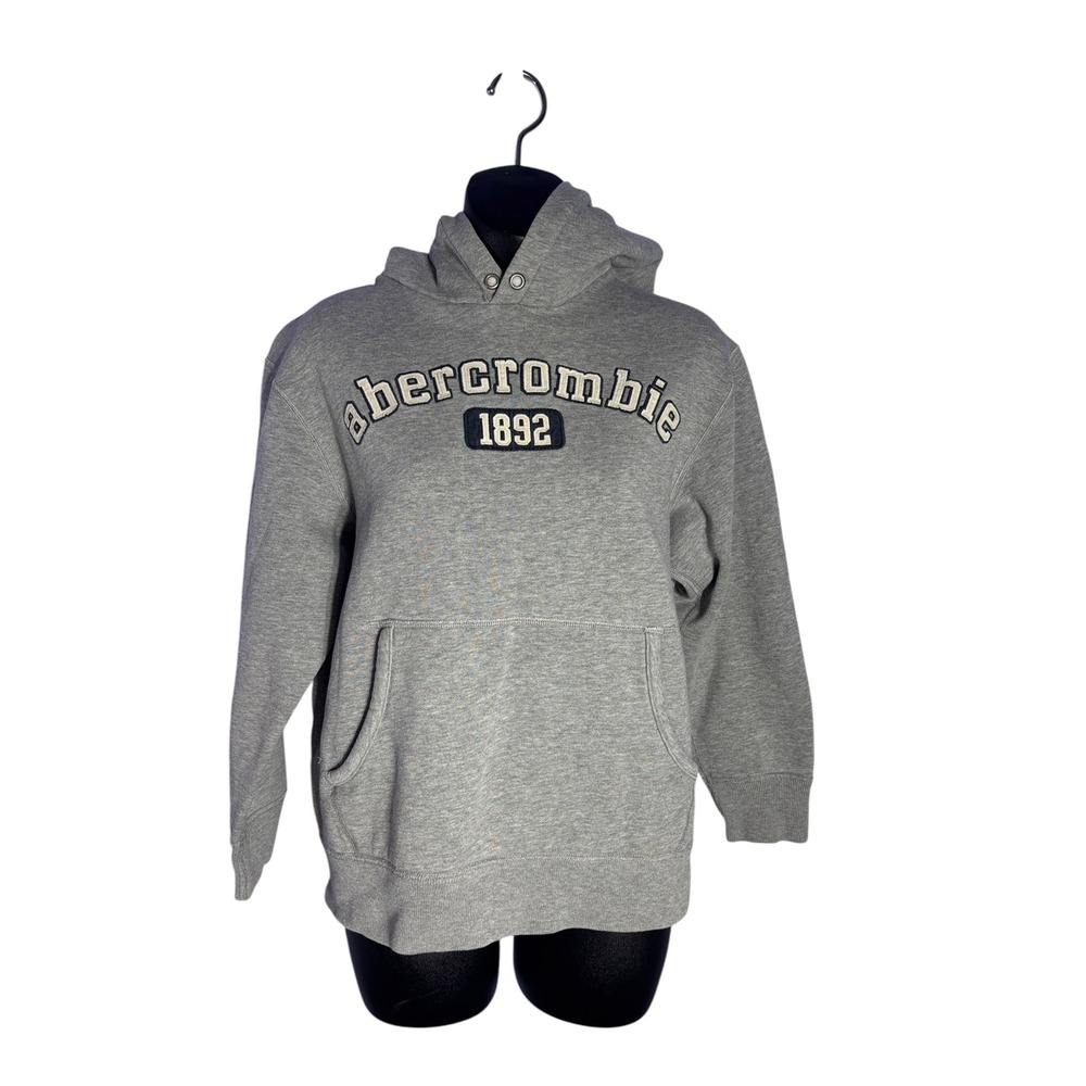 Abercrombie women's large y2k vintage hoodie embroidered logo front